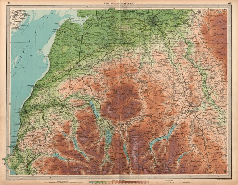 LAKE DISTRICT NORTH Carlisle Keswick Cockermouth Ullswater Cumbria 1939 map